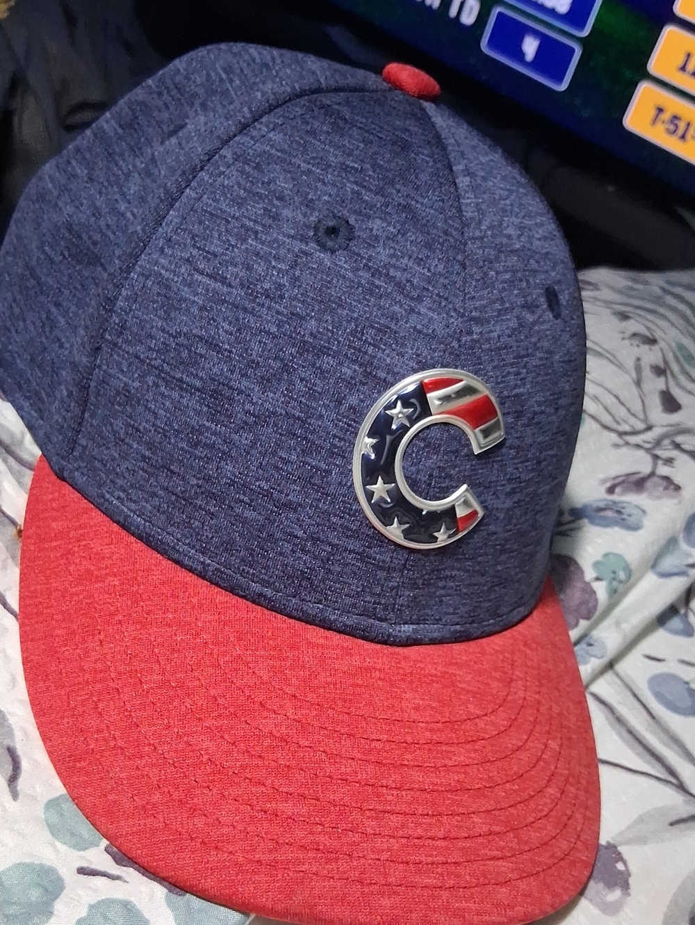 Kids Navy and Red Baseball Cap with Star 'C' Patch